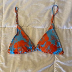 Floral Print Tie Back Bikini Top